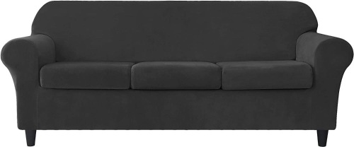 MILARAN Velvet Sofa Stretch Cover 4-Piece - Lot 166