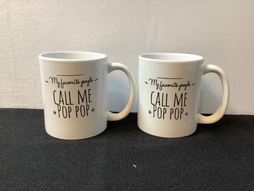 Lot of (2) Pop Pop Ceramic Mugs - Lot 527