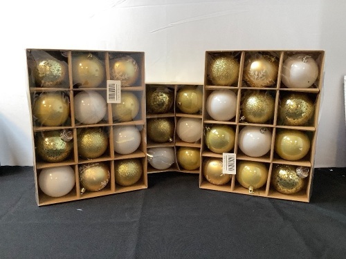 Lot of (3) 12pk Boxes of Christmas Ball Ornaments - Lot 276