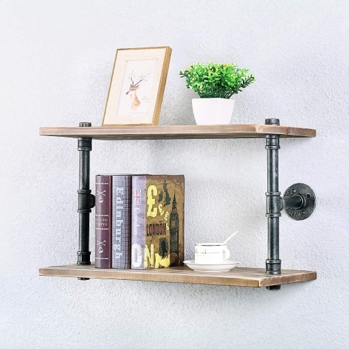 2 Tier Industrial Pipe Shelving 24" - Lot 179