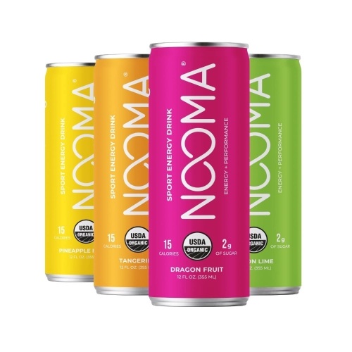 NOOMA Organic Sport Energy Drink with 120mg Caffeine, No Added Sugar, Only 15 Calories 12pk - Lot 286