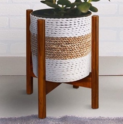 Mid-Century Modern Wood Plant Stand - Lot 251