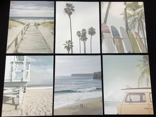 Set of 6 Beach Prints, 8x10 - Lot 365