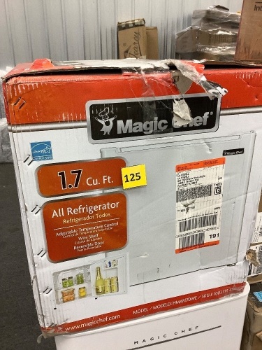 Magic Chef1.7 cu. ft. Freezerless Mini Fridge, White - Lot 125