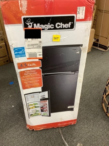 4.5 cu. ft. 2 Door Mini Fridge in Black with Freezer - Lot 167