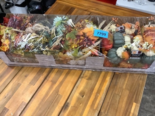 Box of Fall Pumpkin and Flowers - Lot 7799