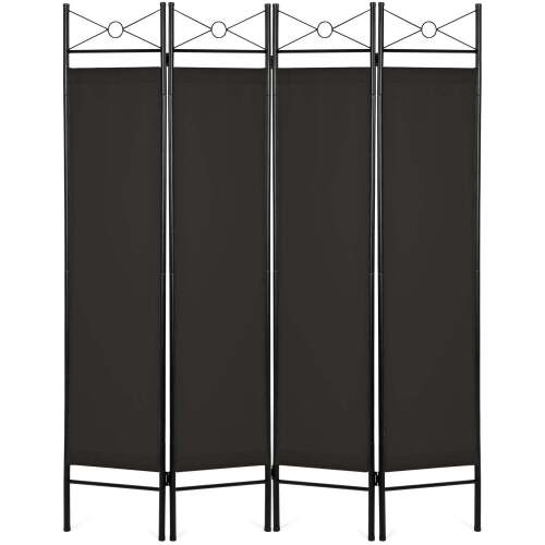4-Panel Folding Privacy Screen Room Divider Decoration Accent - Lot 7926