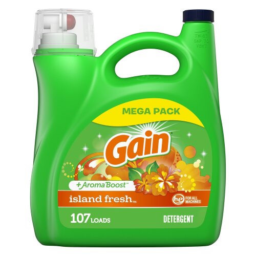 Gain + Aroma Boost Liquid Laundry Detergent, Island Fresh Scent (Set of 2) - Lot 60