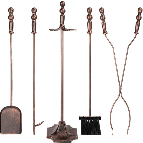 5-Piece Fireplace and Firepit Iron Tool Set - Lot 75