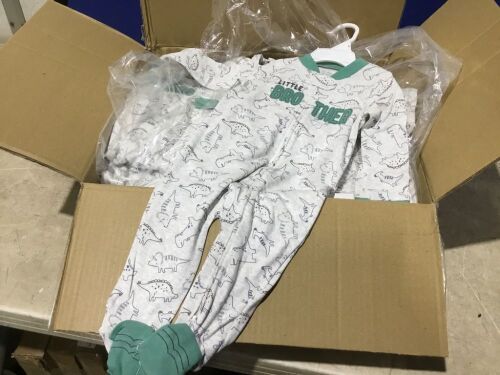 Case of (36) Carters Little Brother 2 Way Zipper Dino Onesie PJs, 9M - Lot 178