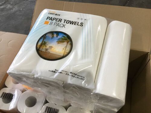 Case of (3) MIAMI CARRYON Paper Towels, 8 pk - Lot 201