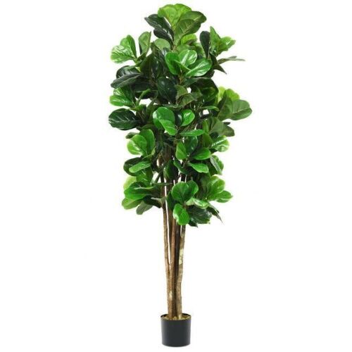 6' Artificial Fig Tree Indoor/Outdoor Decorative Planter - Lot 586
