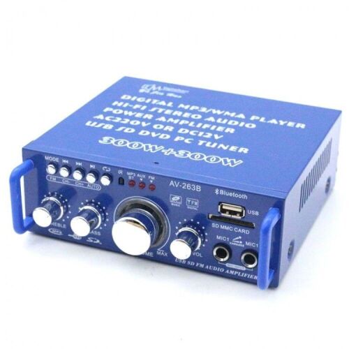 Bluetooth Audio Amplifier Stereo HiFi Speaker Audio MP3 Player DVD Tuner  - Lot 959