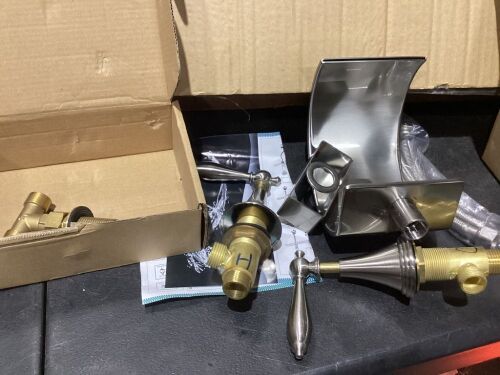 Lot of (3) Widespread Waterfall Bathroom Faucet - Lot 458