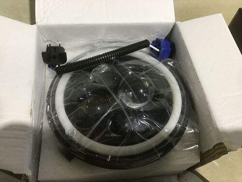 Lot of (2) Round LED Headlight for Jeep Wrangler - Lot 694