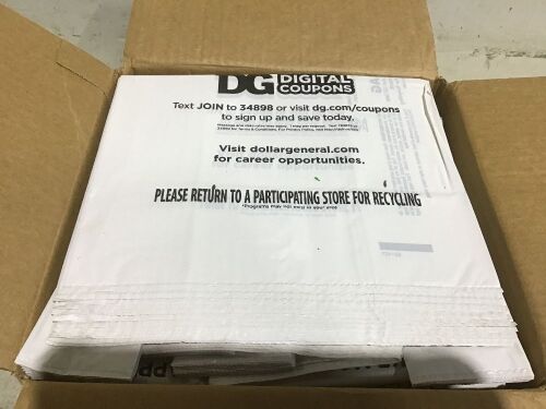 Case of Dollar General 2.25 Mil Bags, White, 400 pc - Lot 419