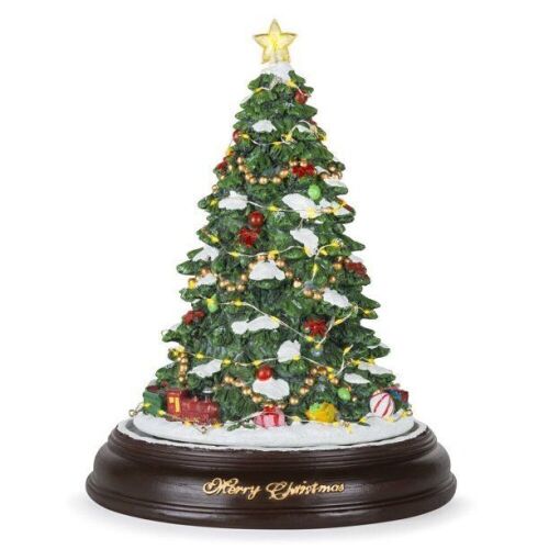Pre-Lit Tabletop Rotating Musical Christmas Tree Festive Holiday Decoration w/ 9 Songs - Lot 952