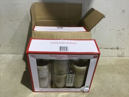 Case of (2) Flameless Candles with Remote, Vanilla Scented, Set of 8 - Lot 1014