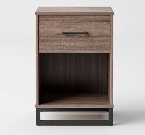Mixed Material Nightstand - Lot 260