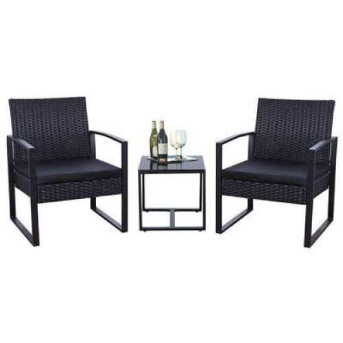 3 Piece Patio Rattan Furniture Set  - Lot 123