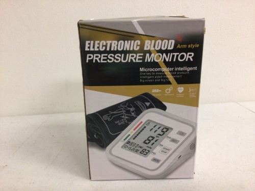 Electronic Blood Pressure Monitor, E-Commerce Return, Untested, Sold as is - Lot 247