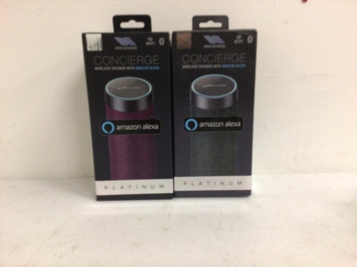 Lot of (2) Concierge Wireless Speaker w/ Alexa, E-Commerce Return, Sold as is - Lot 514
