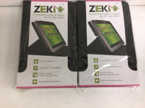 Lot of (10) Zeki Case/Stand for 10" Zeki Tablet, Appears New, Sold as is - Lot 494