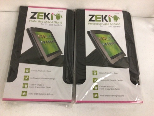 Lot of (6) Zeki Case/Stand for 10" Zeki Tablet, Appears New, Sold as is - Lot 508
