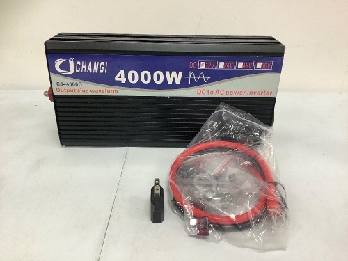 CJ Changi 4000W DC to AC Power Inverter, E-Comm Return - Lot 384