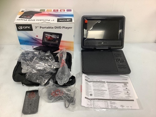 Lot of (2) GPX Portable DVD players, Appears New, Powers up, Sold as is - Lot 333