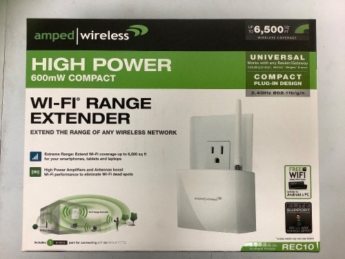 Lot of (2) High Power WiFi Range Extenders, Appears New, Sold as is - Lot 374