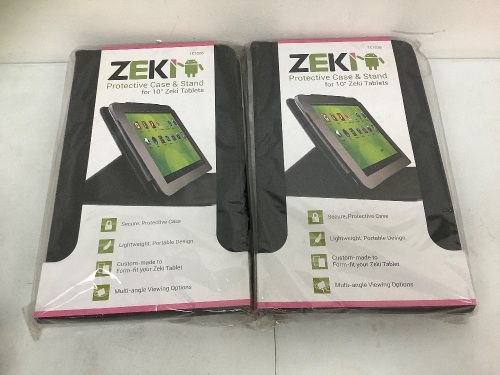 Lot of (2) Zeki Protective Case and Stand for 10" Zeki Tablets, Appears New, SOLD AS IS  - Lot 351