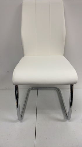 Set of (2) TMEE Dining Chairs, White, New - Lot 458