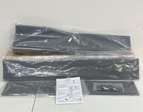 Universal Car Side Skirts Lower Body Kit, Rocker Panel, Fake Cabon Fiber, New - Lot 462