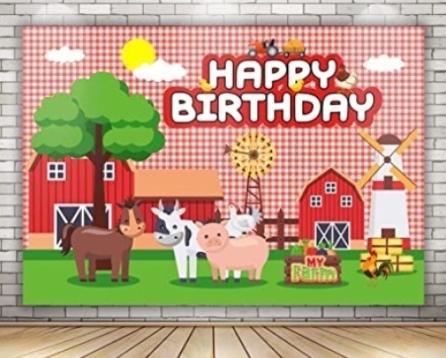 Farm Theme Birthday Backdrop - Lot 218