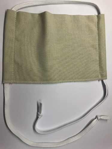 Khaki 3-Ply Tie-On Face Mask - Lot 238