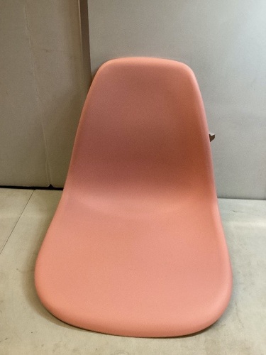 Set of 4 Eames Chairs, Pink, Missing Hardware - Lot 239