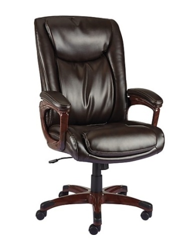 Westcliffe Bonded Leather Desk Chair, Brown, Missing Hardware - Lot 256