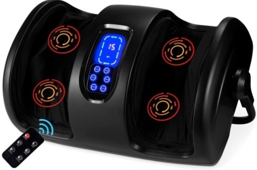 Reflexology Shiatsu Foot Massager w/ High-Intensity Rollers, Remote Control, Black, Missing Remote - Lot 265