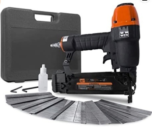 WEN 61723K 18-Gauge 3/8-Inch to 2-Inch Brad Nailer with Carrying Case and 2000 Nails - Lot 295
