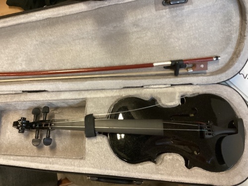 Black Violin, Case, Bow - Lot 303