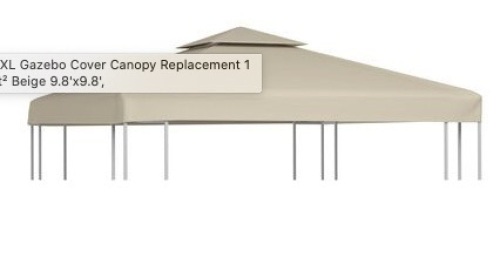 vidaXL Gazebo Cover Canopy Replacement, Beige - Lot 374