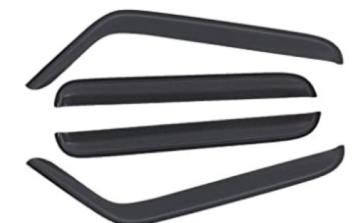LQQDP Set of 4 Front+Rear Smoke Outside Mount Tape-On Acrylic Window Visors Compatible w/ 07-18 Wrangler JK 4-Door - Lot 384