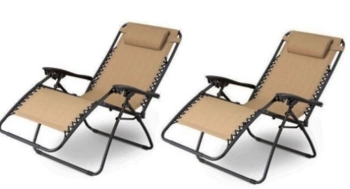 Set of 2 Patio Folding Recliners - Lot 124