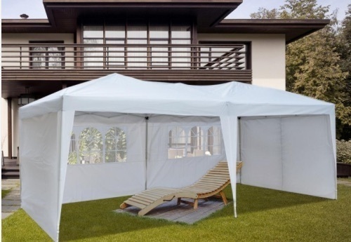 10'x 20' Pop Up Gazebo Wedding Party Tent W/ Carry Bag, White - Lot 123