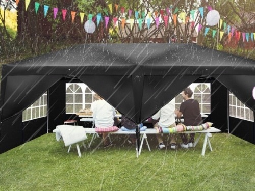 10' x 20' Steel Party Tent, Black - Lot 758