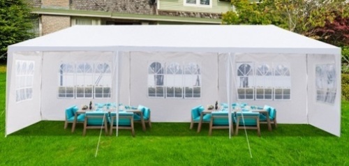 10'x30' Party Wedding Tent, White, 5 Side Walls - Lot 836