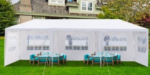 10'x30' Party Wedding Tent, White, 5 Side Walls - Lot 841