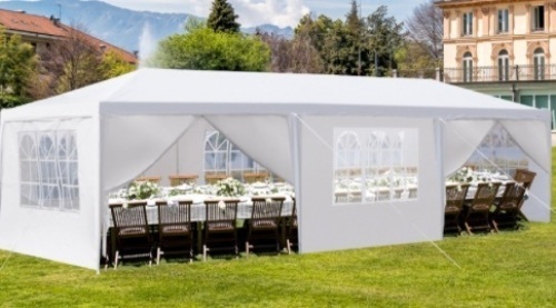 Party Wedding Tent with Spiral Tubes, 10'x30', 8 Sides - Lot 831
