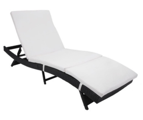 Adjustable Wicker Chaise Lounge, Missing Hardware - Lot 809